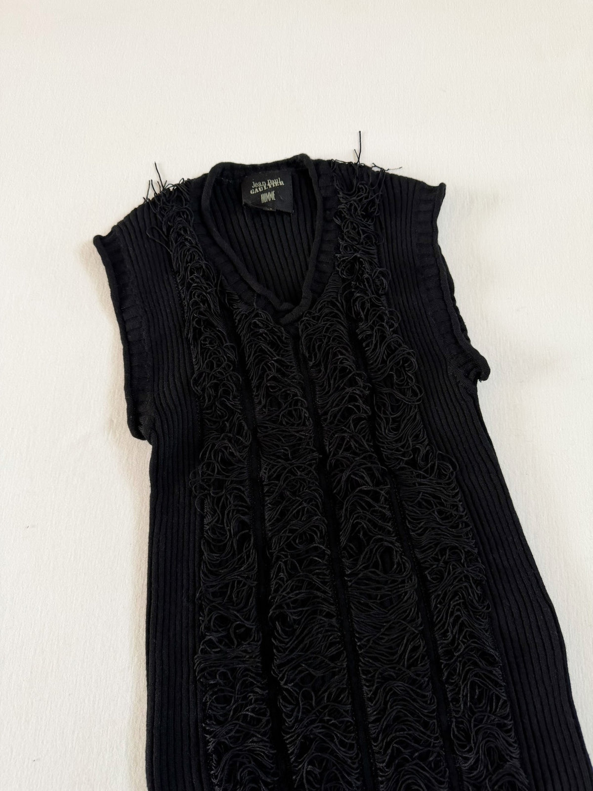 Jean Paul Gaultier Vintage Sleeveless Knit Vest Wool Top