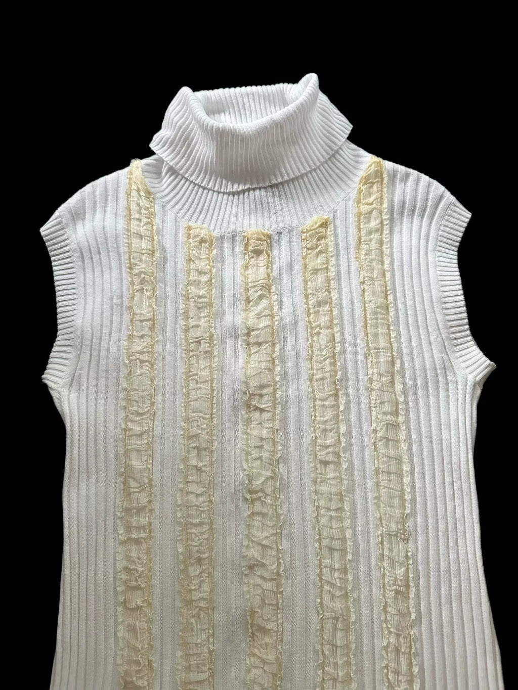 Jean Paul Gaultier Vintage Cut Lace Knit Vest
