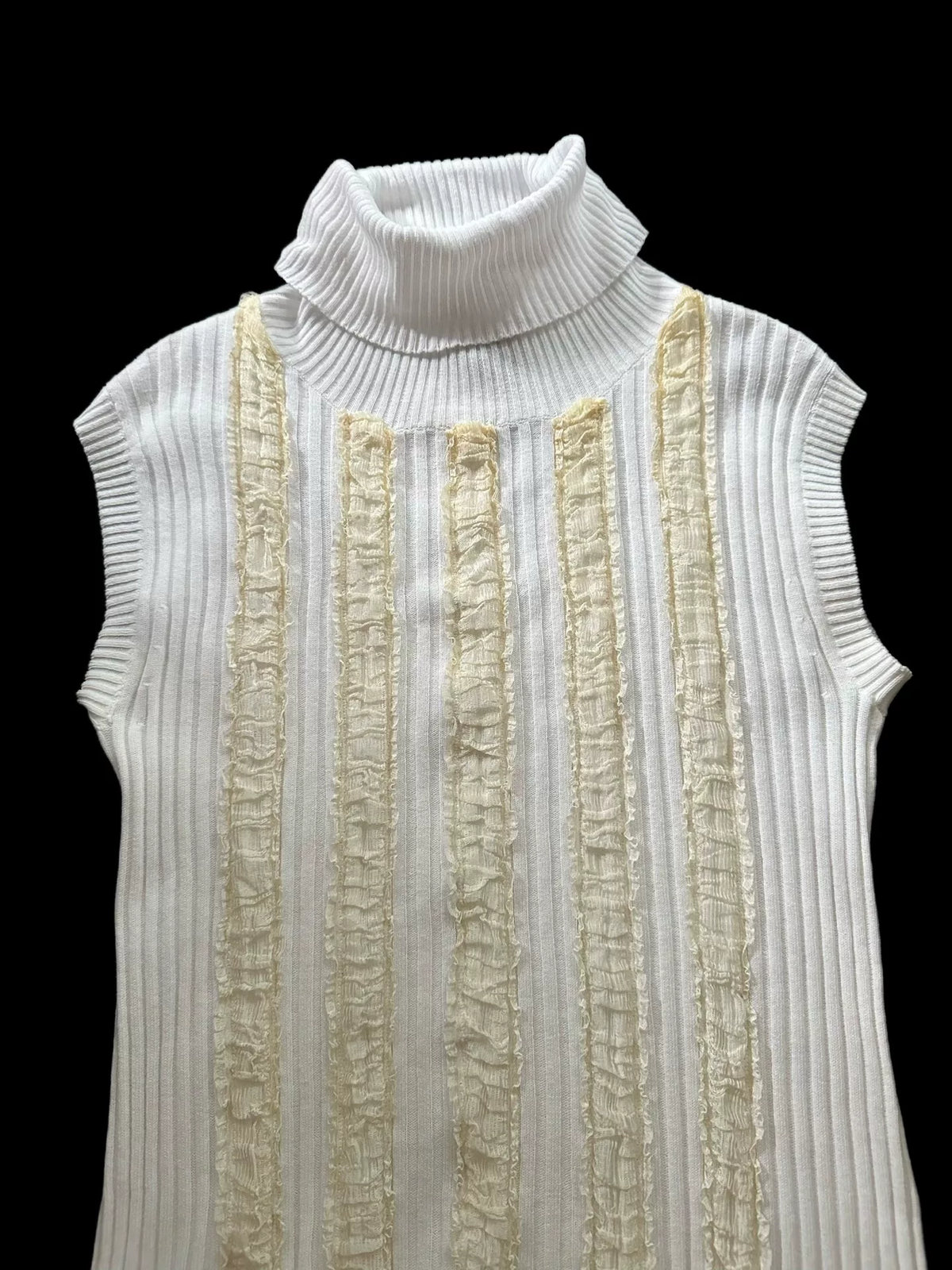 Jean Paul Gaultier Vintage Cut Lace Knit Vest