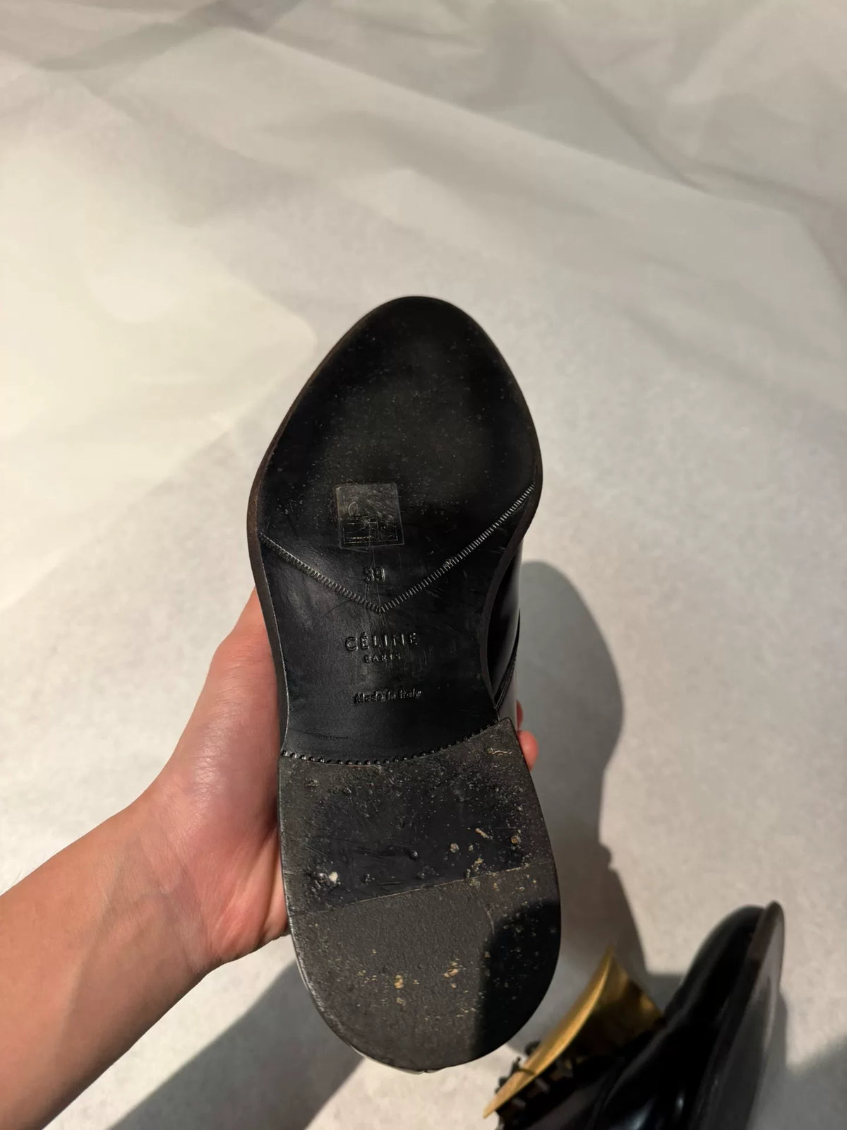 Celine SS06 Metal Decorated Leather Flats by Phoebe Philo