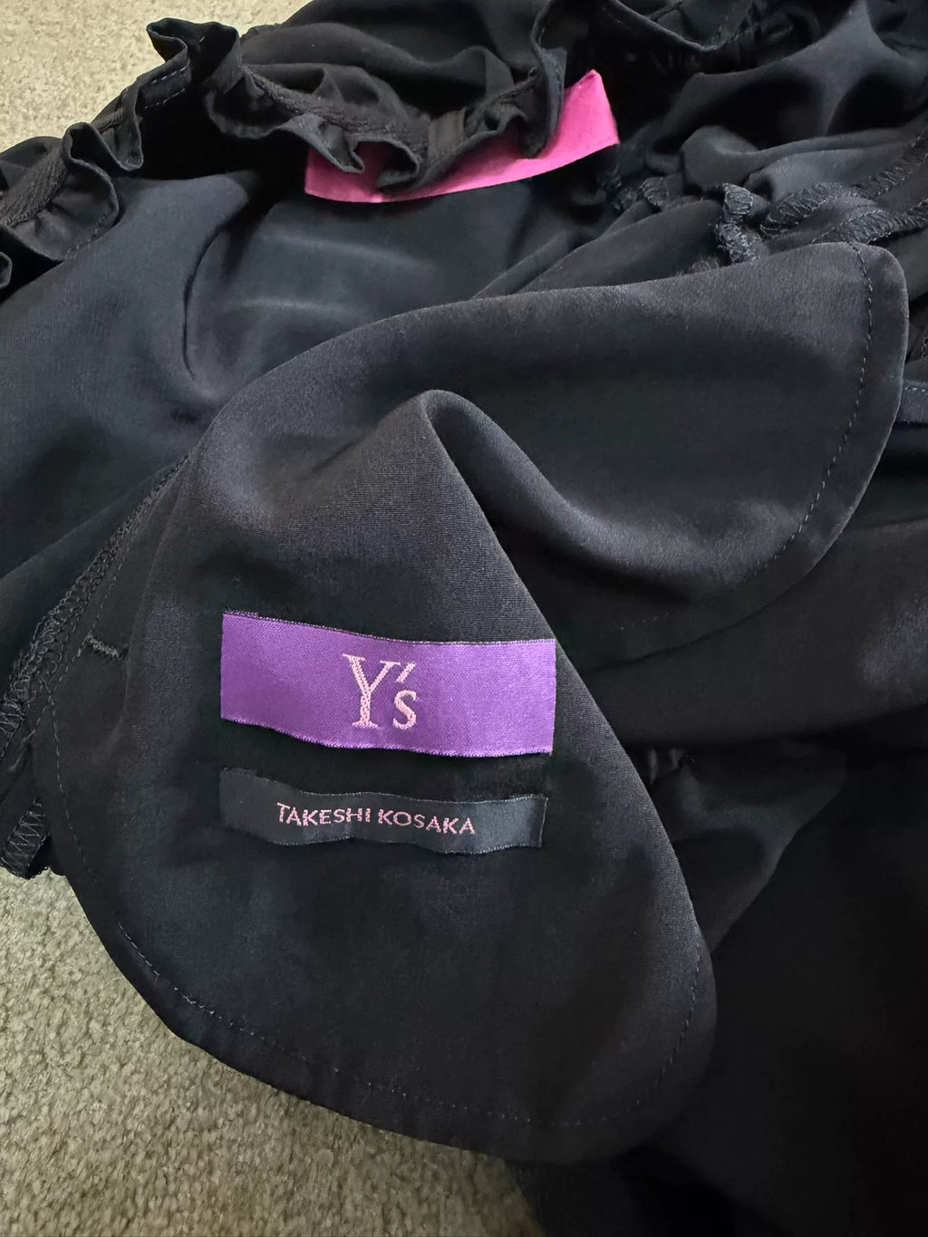 YOHJI YAMAMOTO Y's SS06 Twill Strings Gathered Cropped Pants
