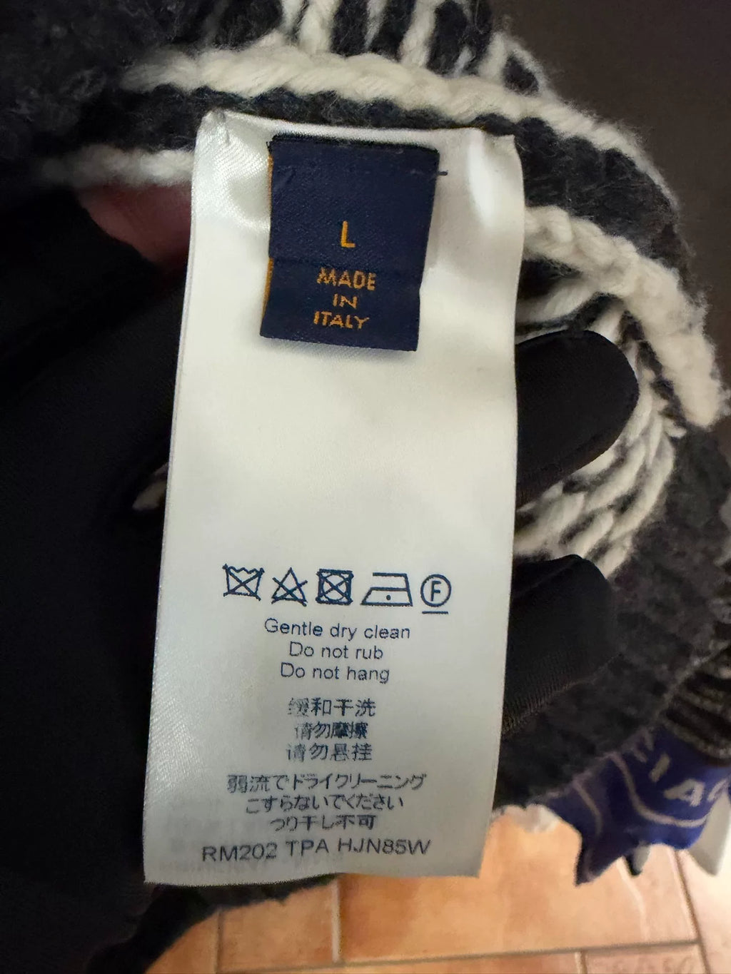 Louis Vuitton Twisted Monogram Crew Neck Wool Sweater