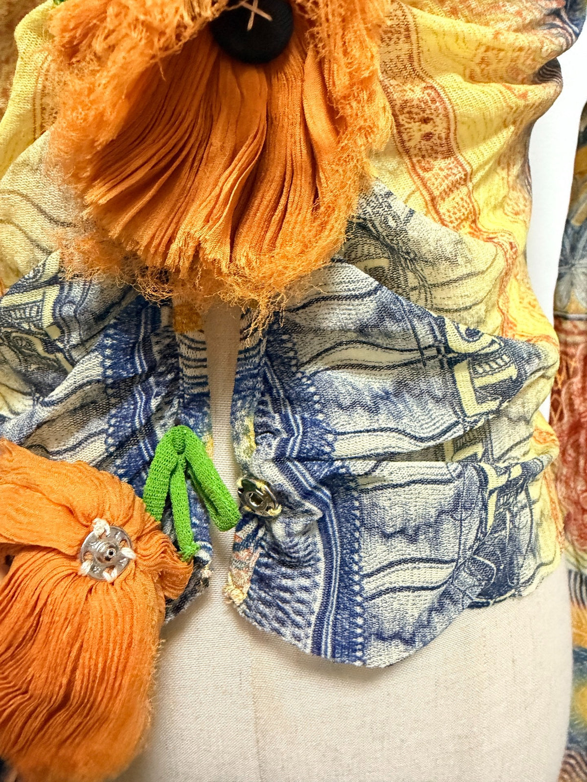 Jean Paul Gaultier Printed Top Mesh Top