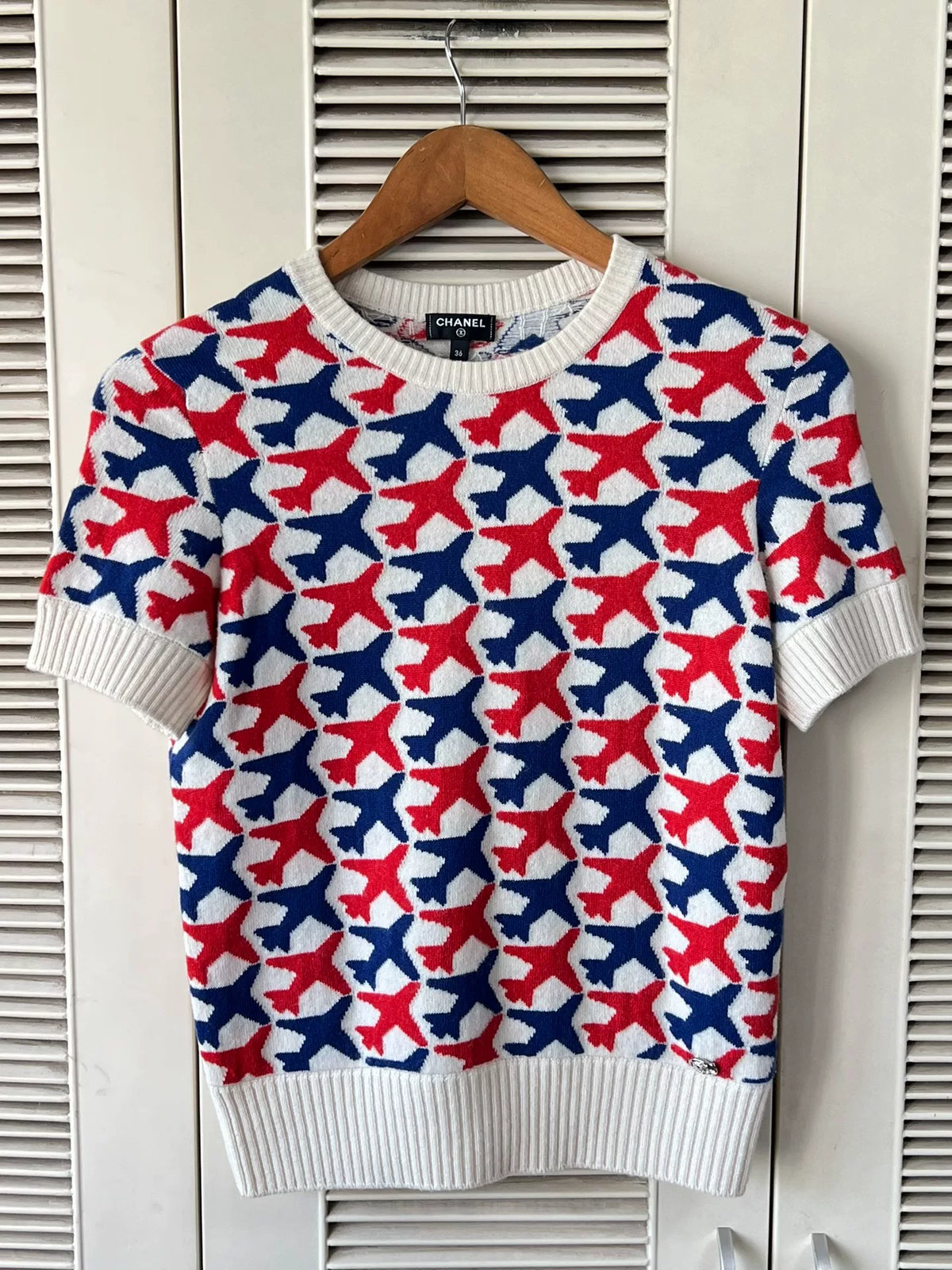 Chanel short-sleeve knit sweater