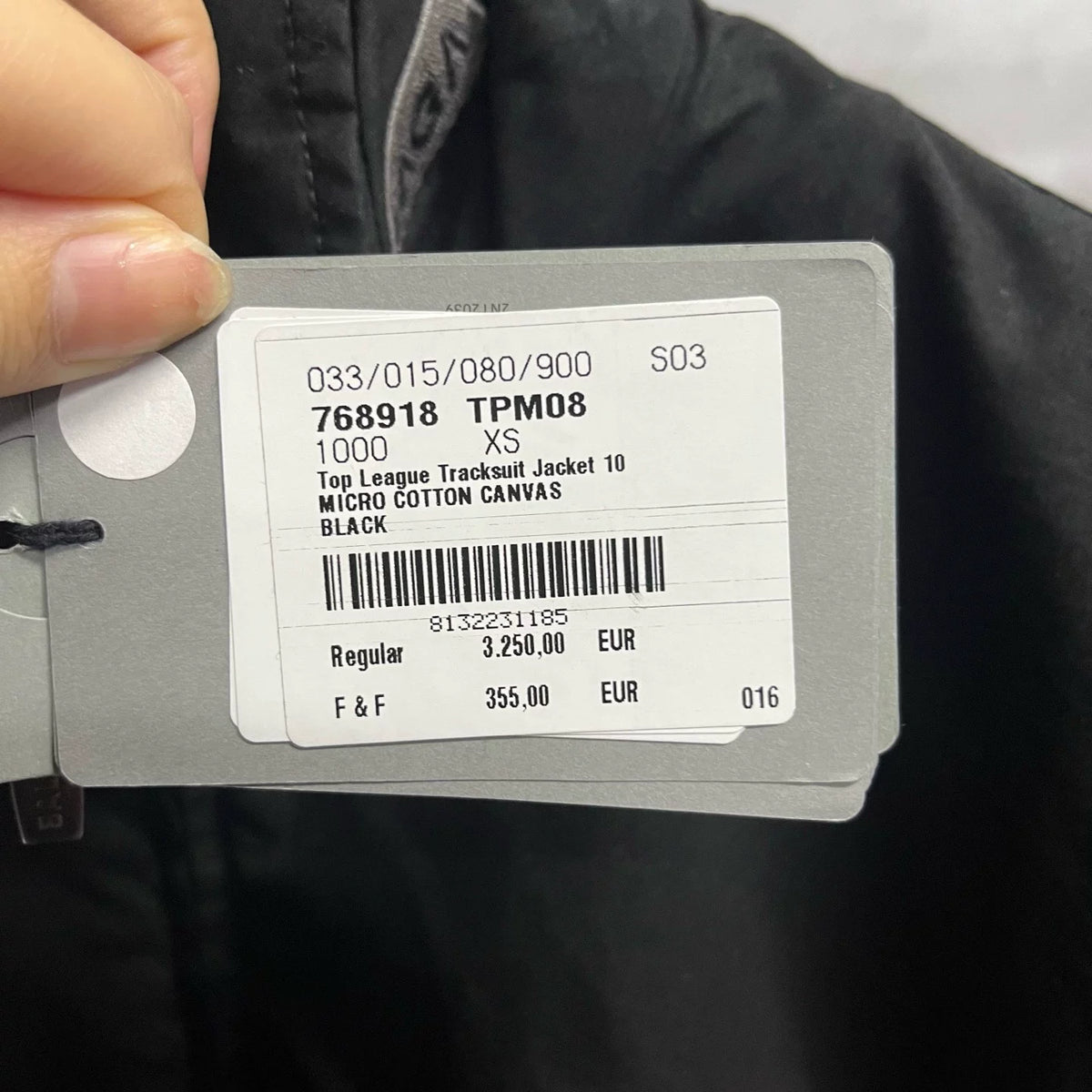 Balenciaga Black Letter Logo Print Stand-Collar Jacket