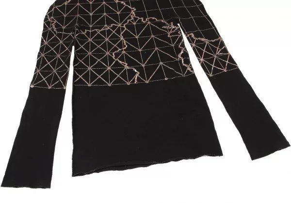 Issey Miyake Vintage Black Patterned Top