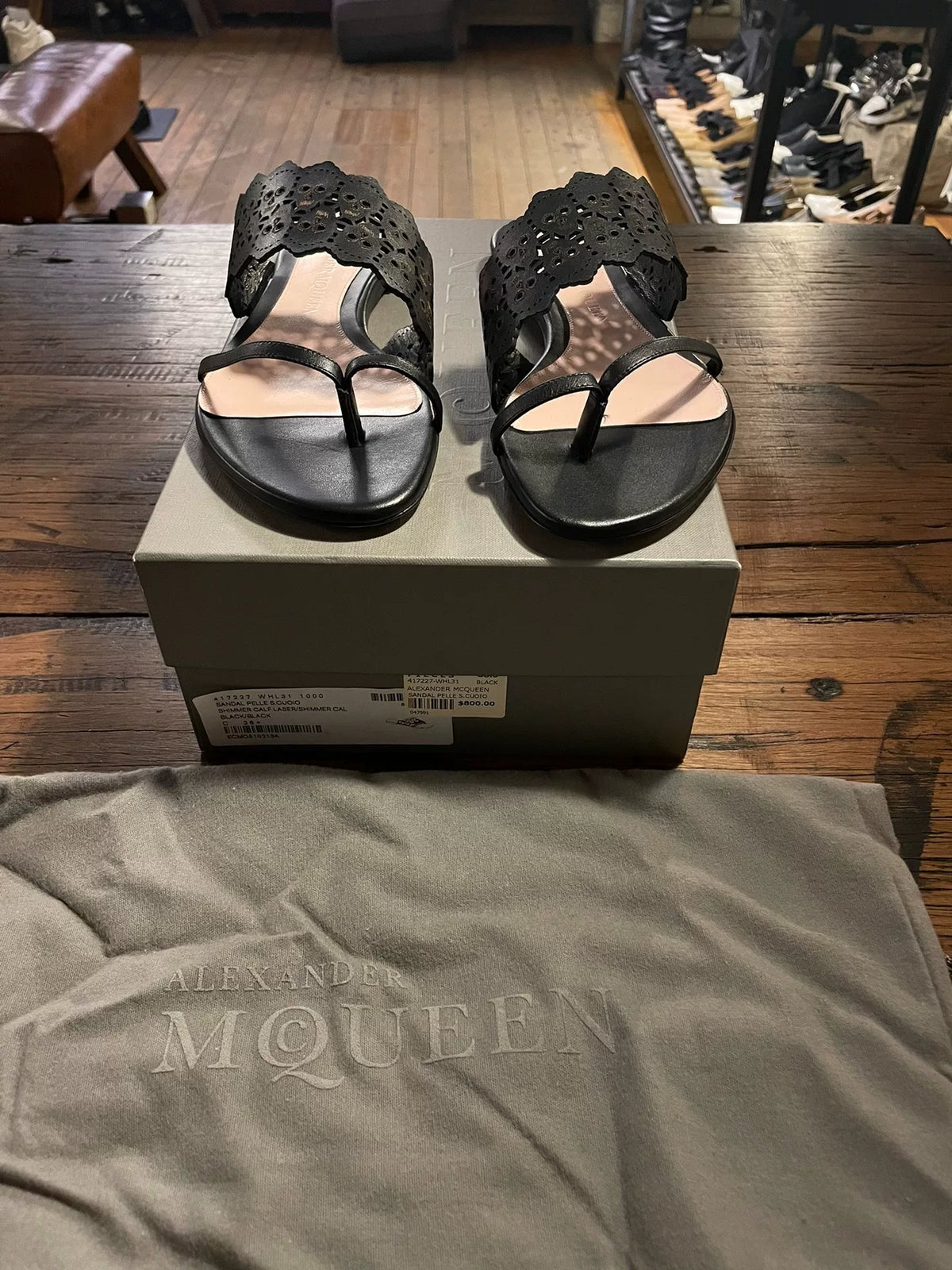 Alexander McQueen SS16 Multi-Skull Carved Lambskin Sandals