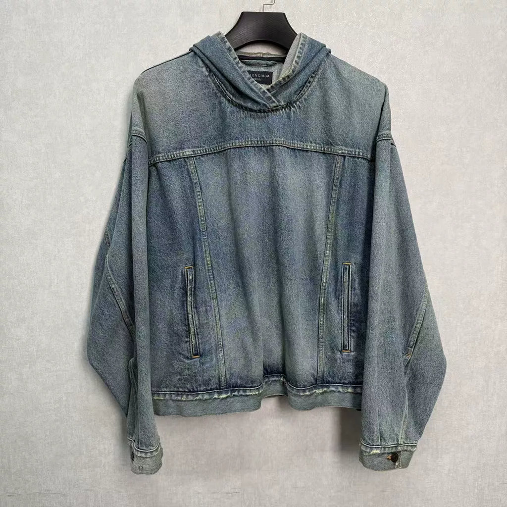 Balenciaga Denim Hooded Jacket - Devines