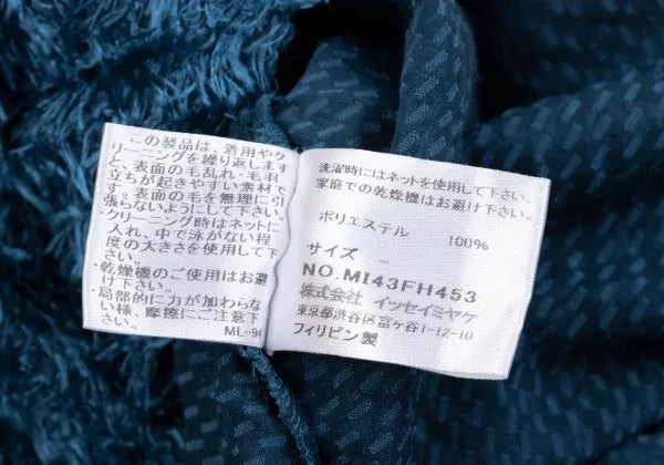 Issey Miyake Vintage Blue Faux Fur Pleated Dress
