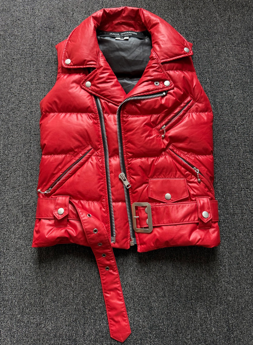 Junya Watanabe Red Down Knight Jacket Vest