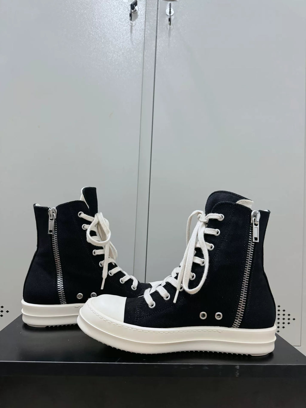 Rick Owens DRKSHDW lace-up zip-fastening Sneakers | Black