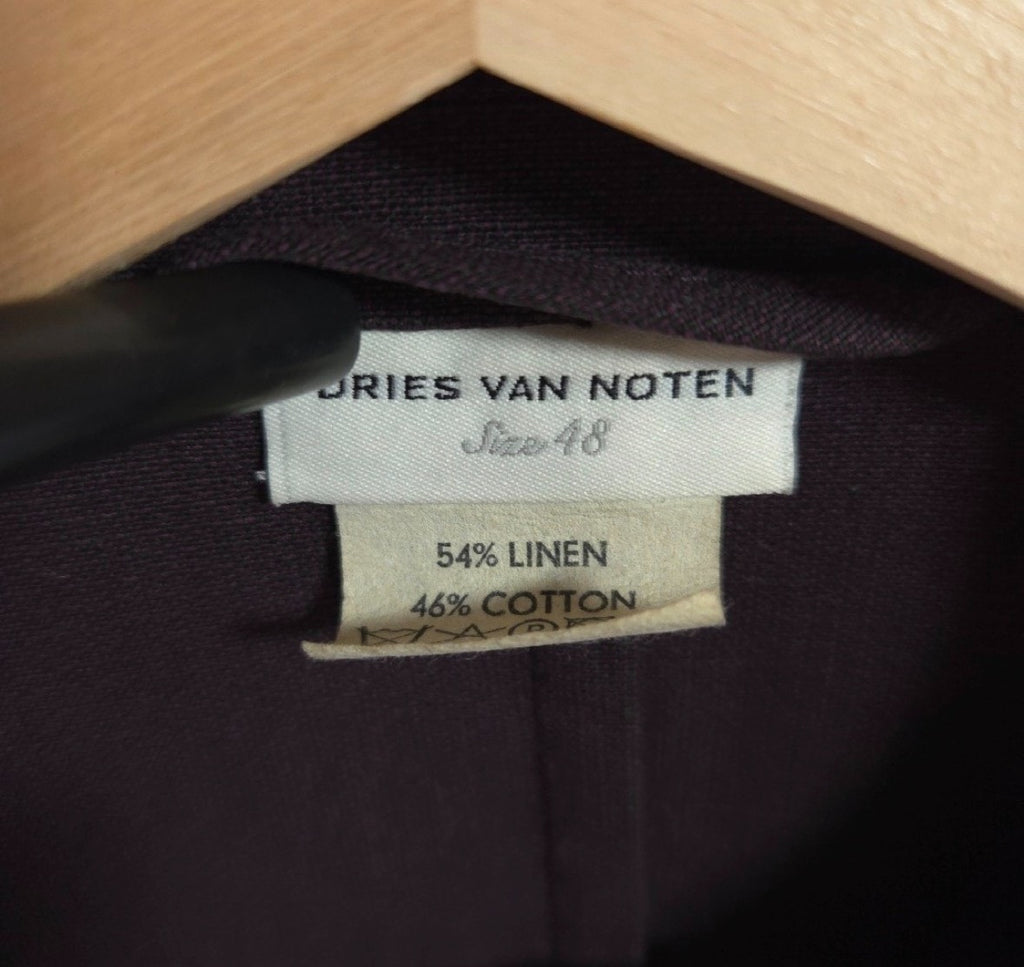 Dries Van Noten Linen Blend Double-Breasted Jacket