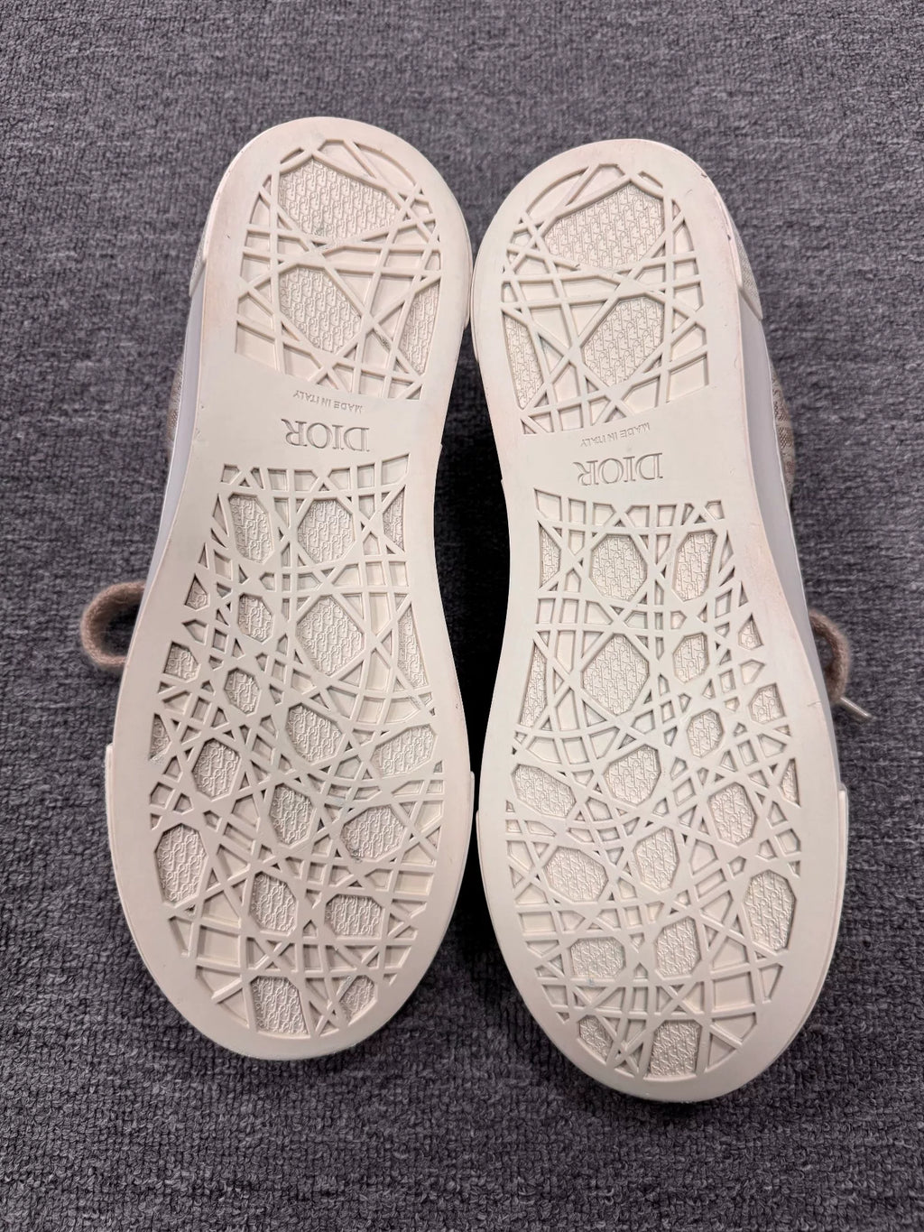 Dior B33 Brown White Leather Sneakers