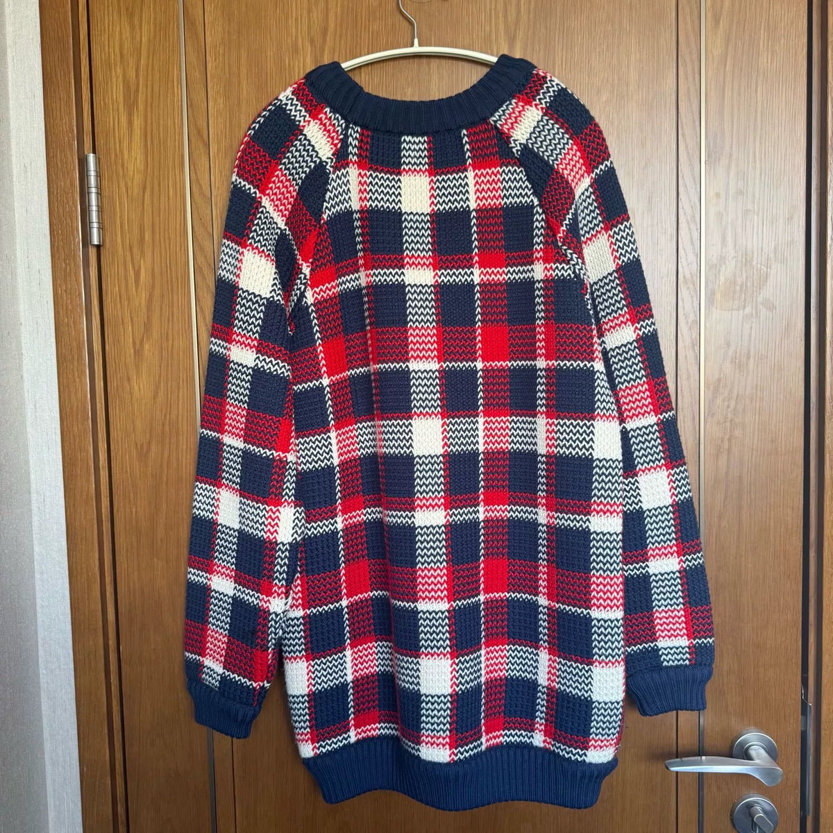Louis Vuitton Red Blue Plaid Sweater