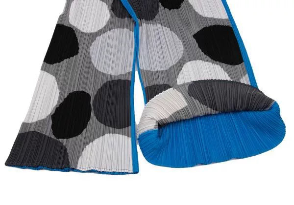 Issey Miyake Vintage Blue Polka Dot Pleated Pants