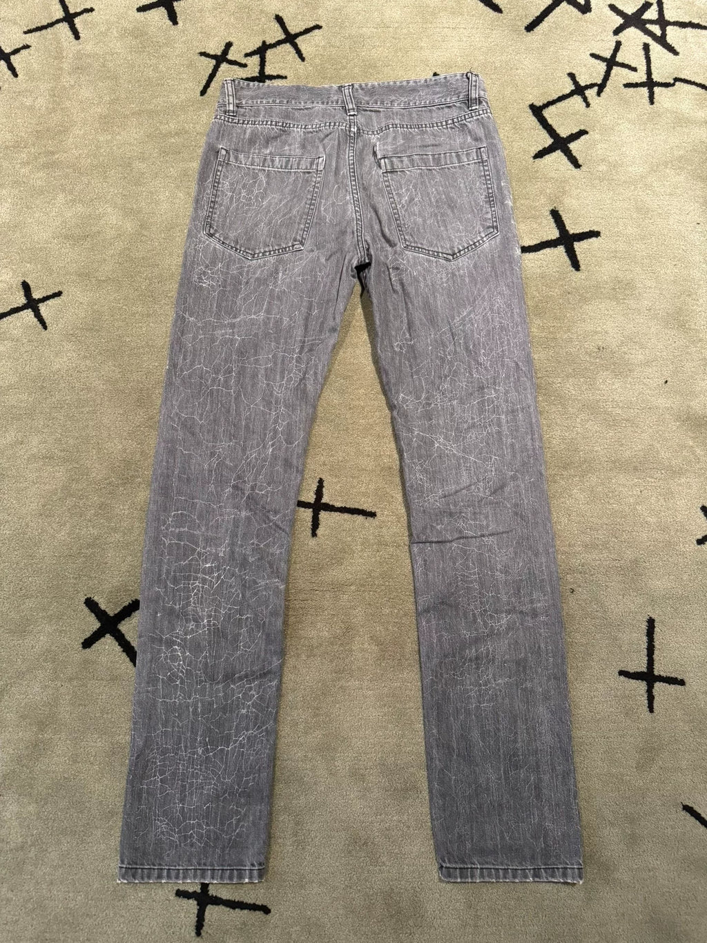 Raf Simons SS06 Crack Spider Web Denim Jeans