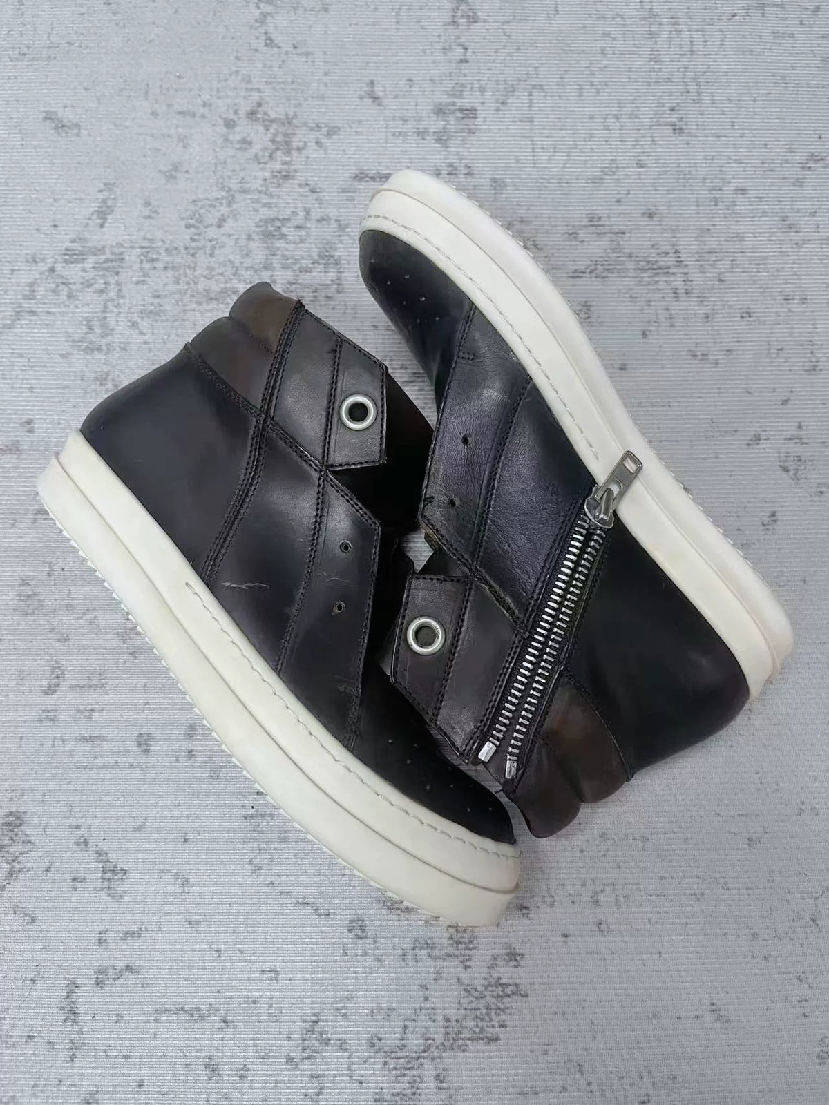 Rick Owens Brown Island Dunk Sneakers
