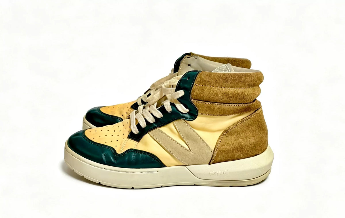 visvim AW21 Green Chamberlain Hi Suede Horsehide Sneakers