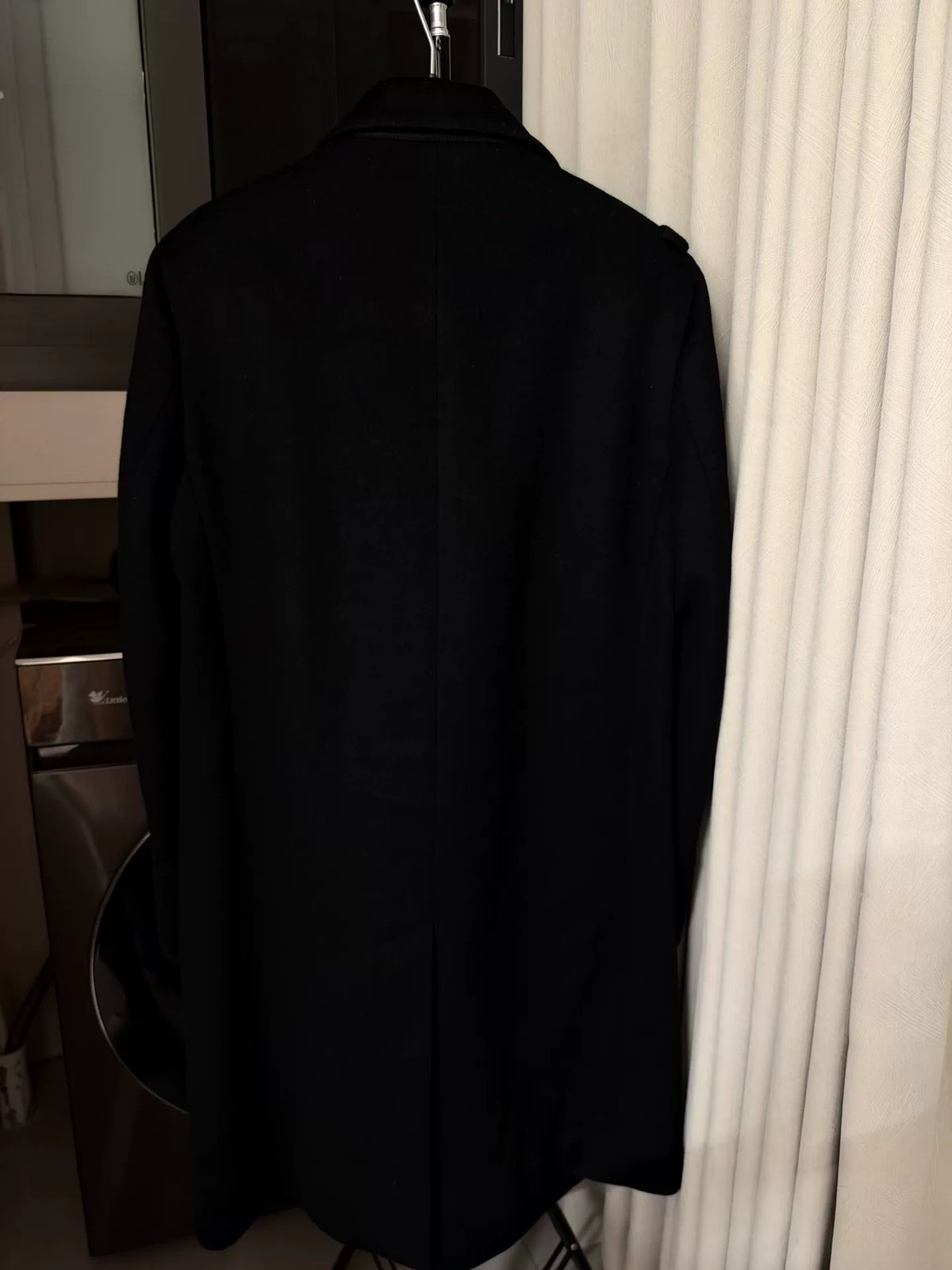 Saint Laurent Paris FW17 Double-Breasted Caban Wool Coat