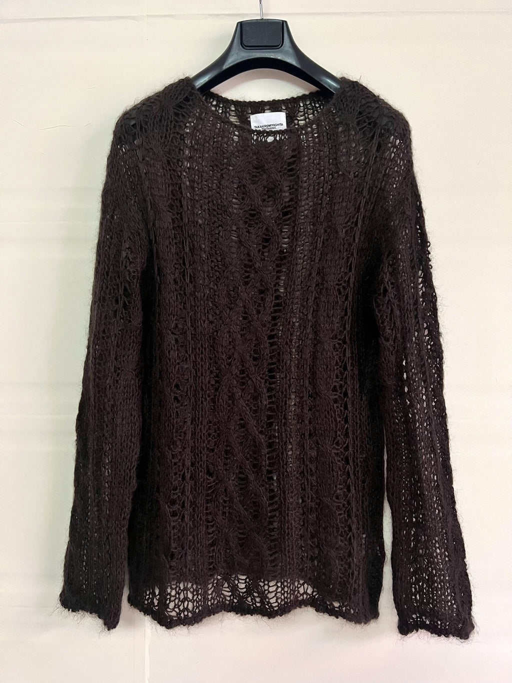TAKAHIRO MIYASHITA TheSoloist 20AW Miyashita Takaaki designer mesh cut-out jacquard sweater