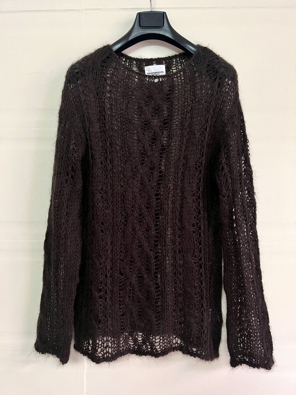 TAKAHIRO MIYASHITA TheSoloist 20AW Miyashita Takaaki designer mesh cut-out jacquard sweater