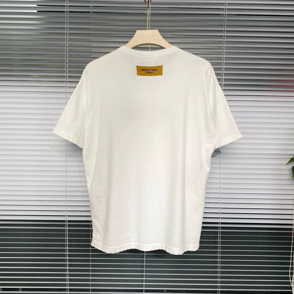 Louis Vuitton SS23 Knit Short Sleeve Logo White Shirt