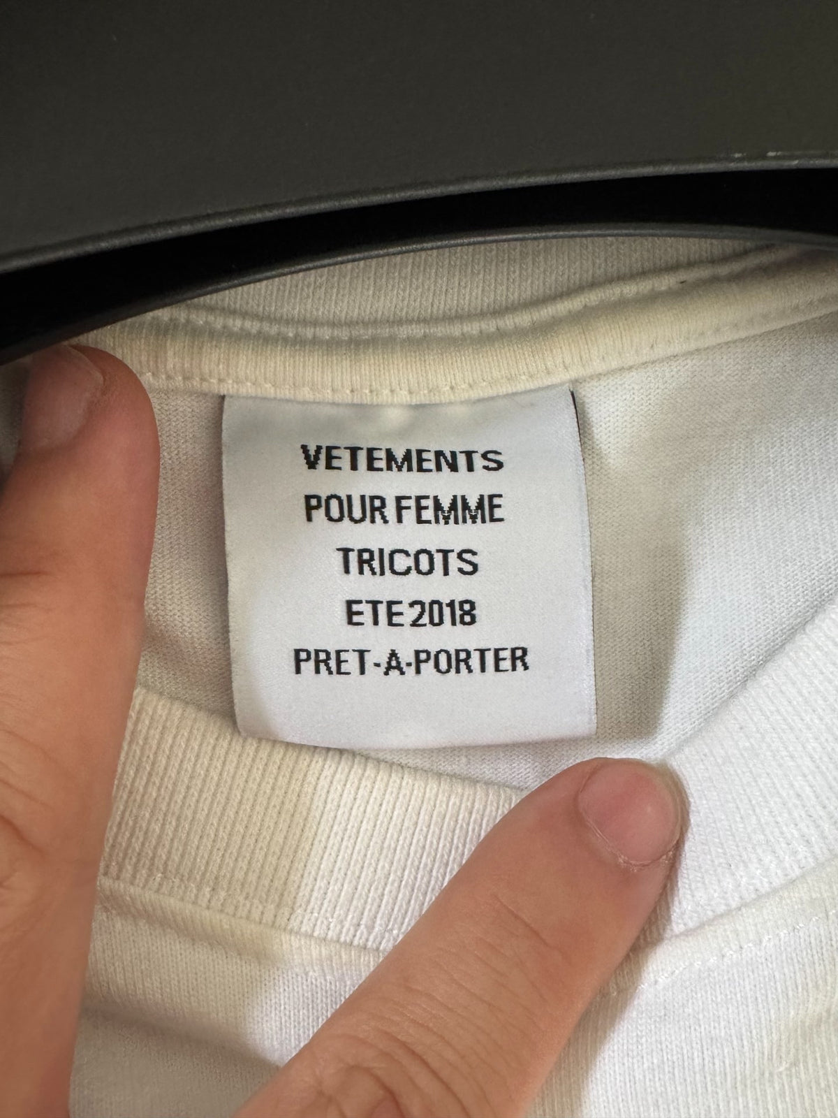 Vetements Asymmetric Panel Short Sleeve Top