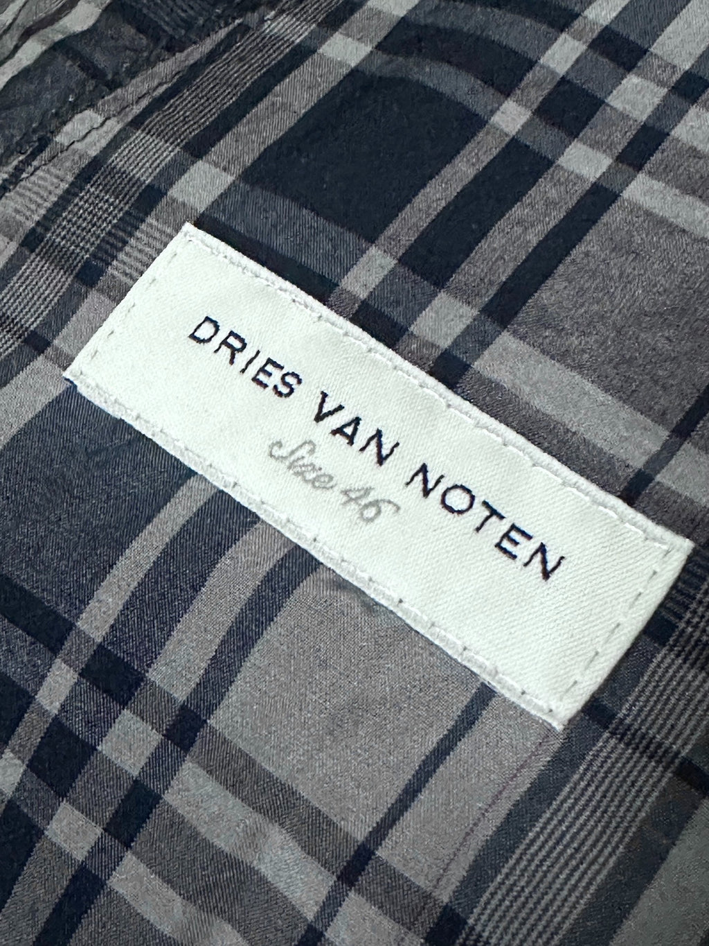 DRIES VAN NOTEN Plaid Cupro Jacket