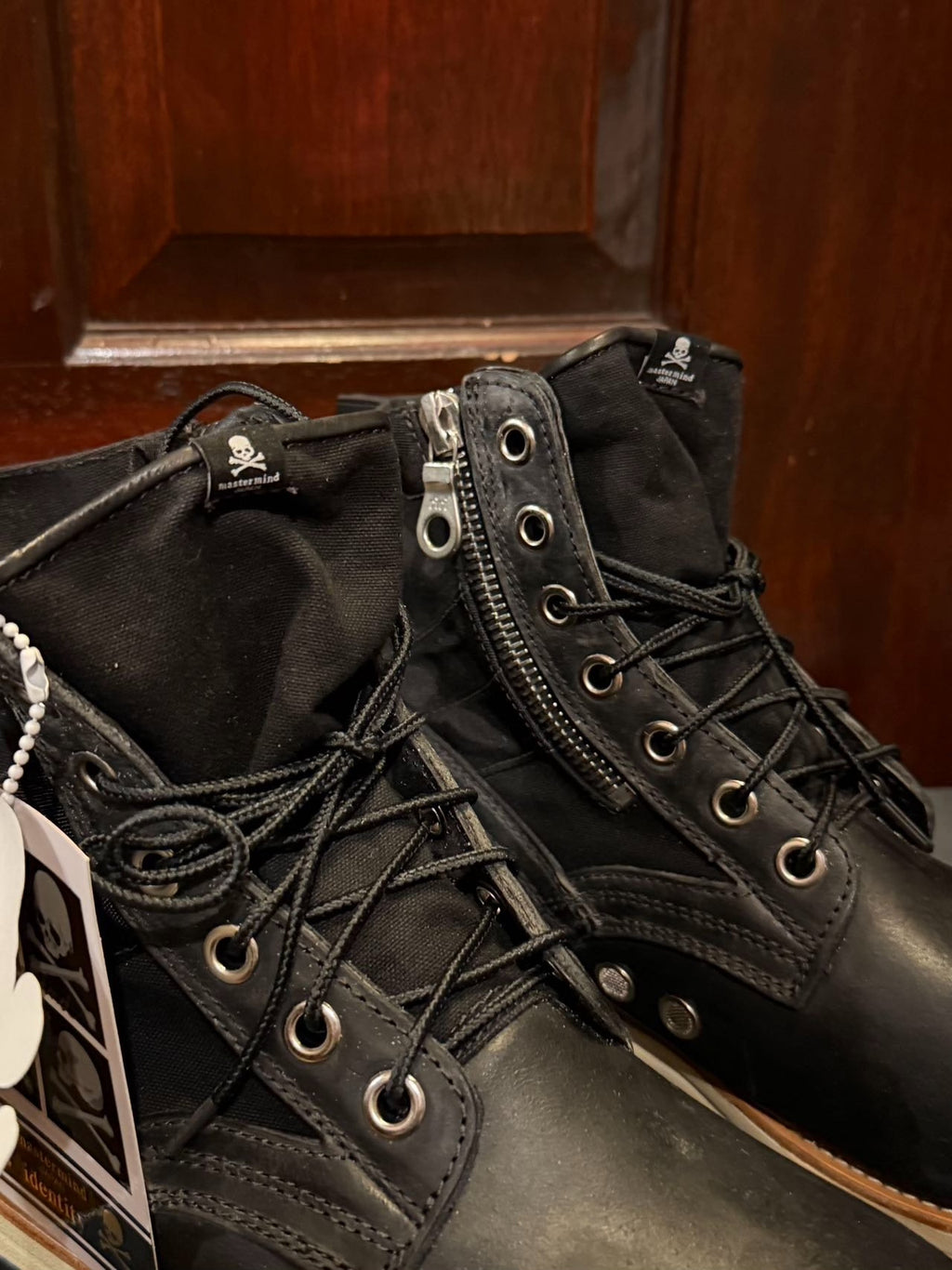 mastermind Japan × VISVIM SS12 Black Identity Hole 73 Cowhide Cotton Boots