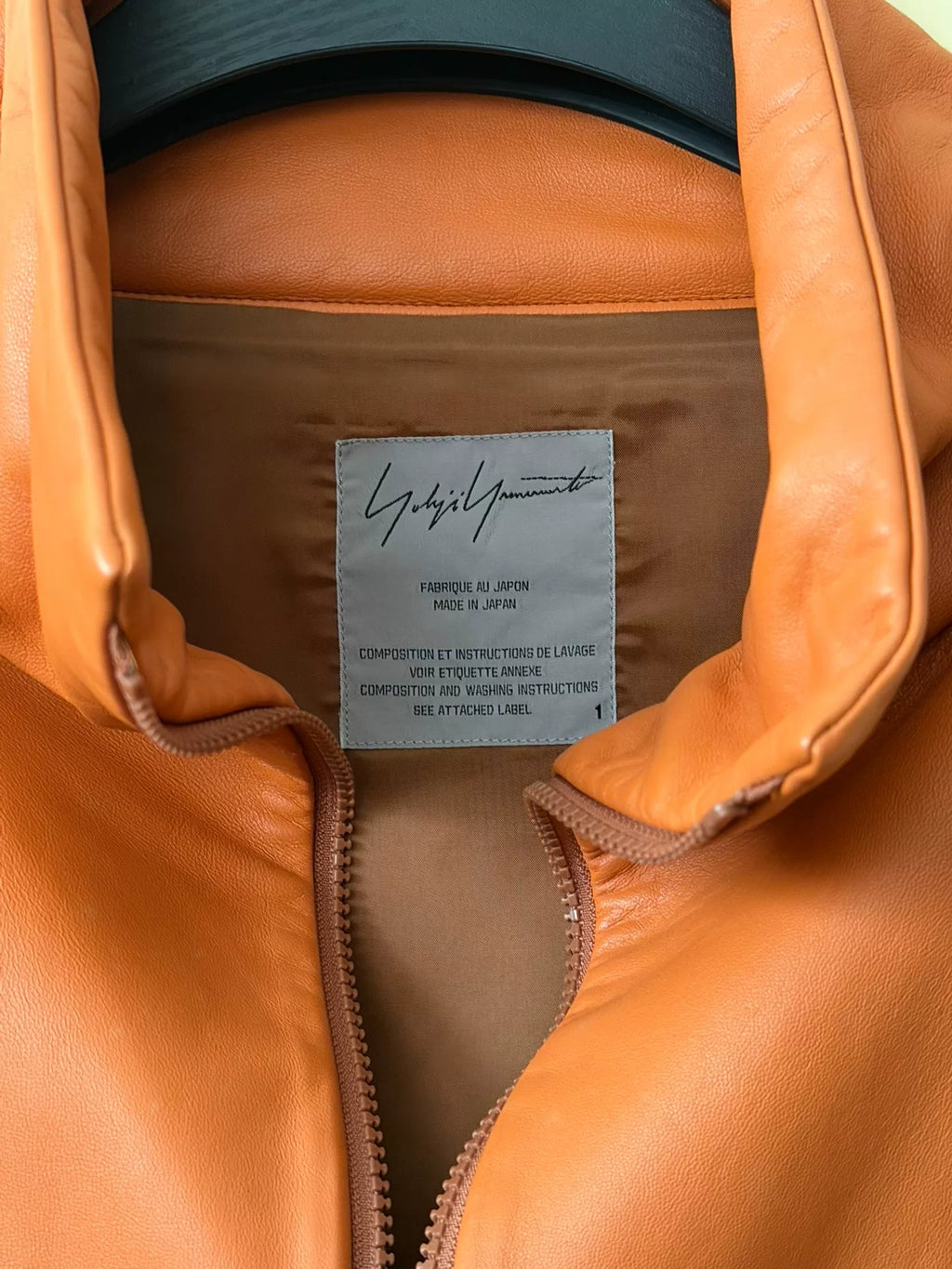 Yohji Yamamoto Hooded Lamb Leather Jacket