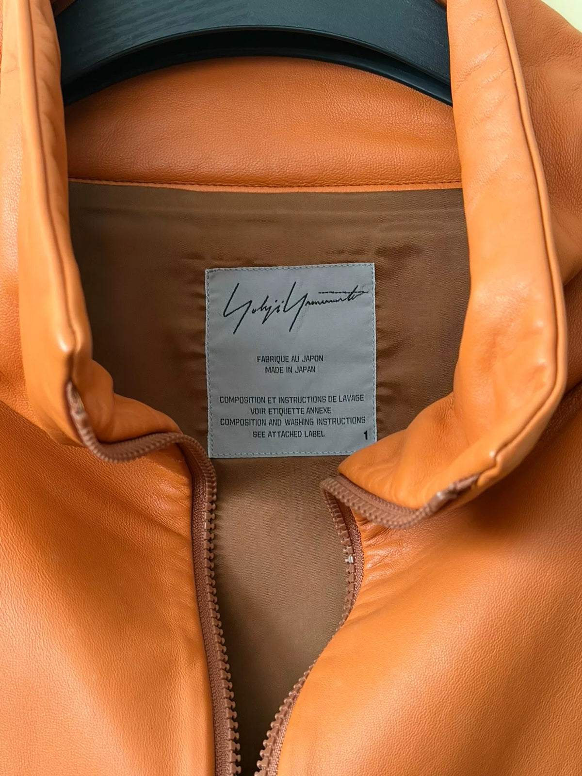 Yohji Yamamoto Hooded Lamb Leather Jacket