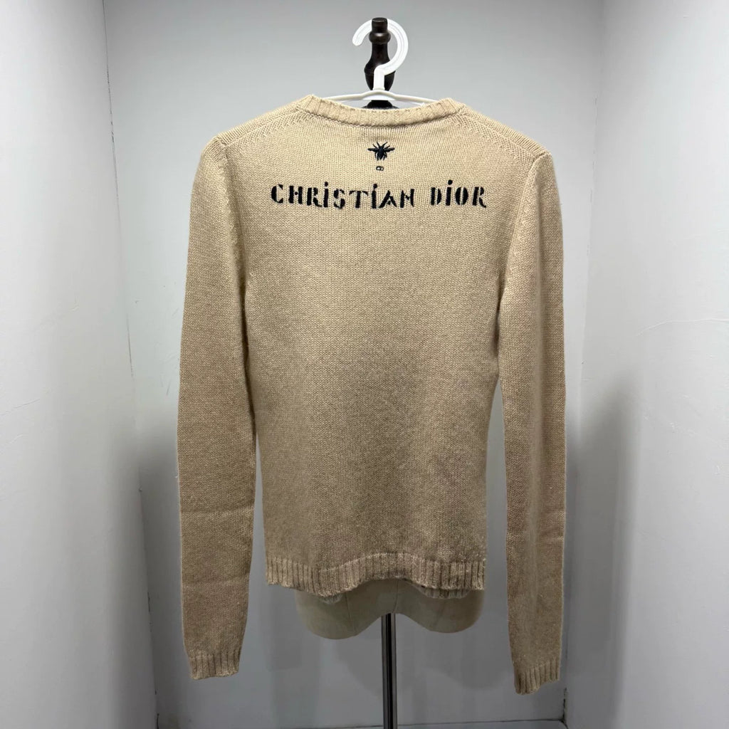 Dior Hand Embroidery Logo Cashmere Sweater