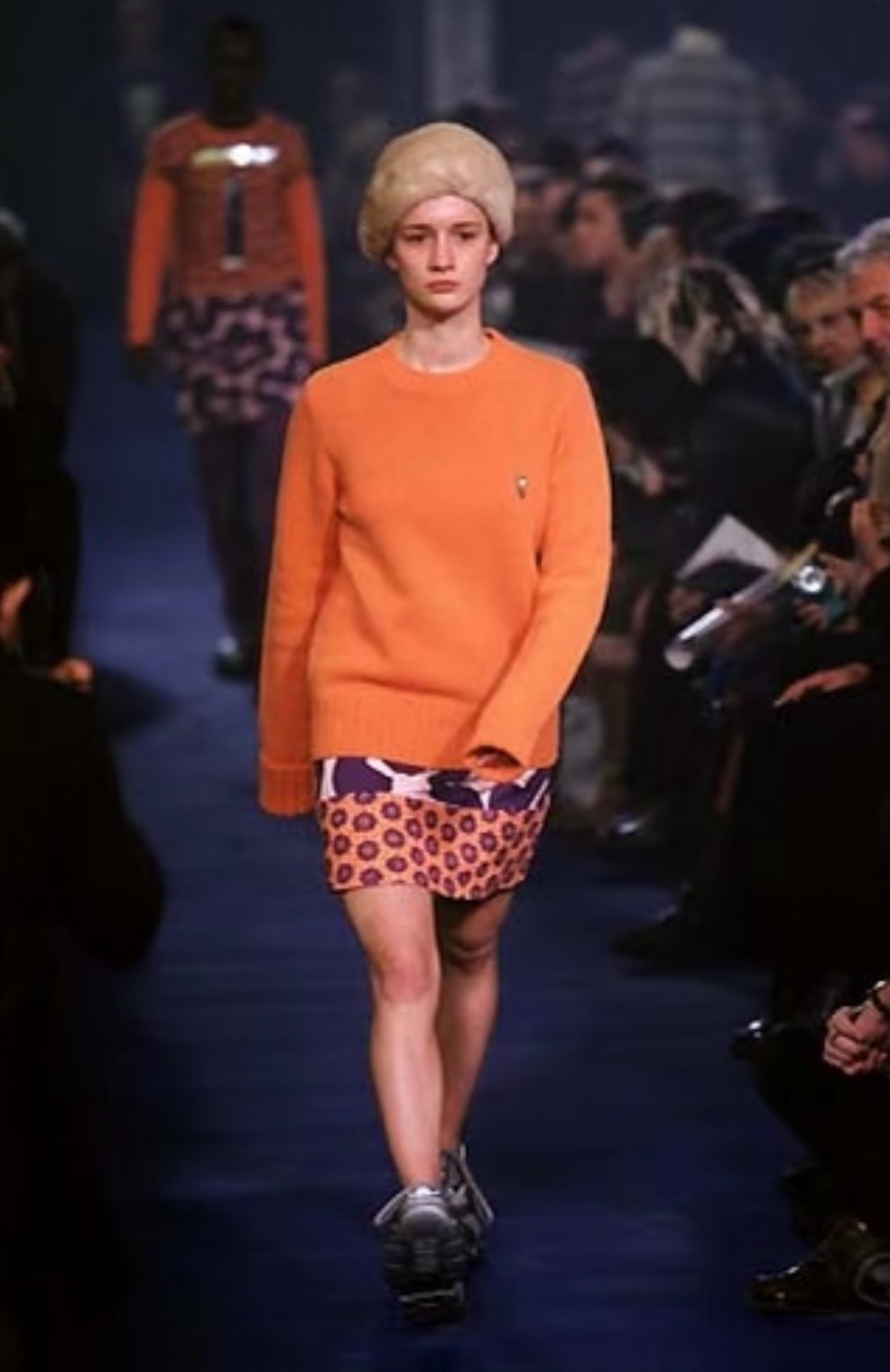 Walter van Beirendonck sweater W&LT pre‑owned vintage orange badge sweater