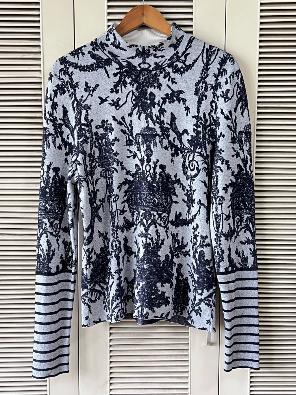 Dior Black White Jacquard Top