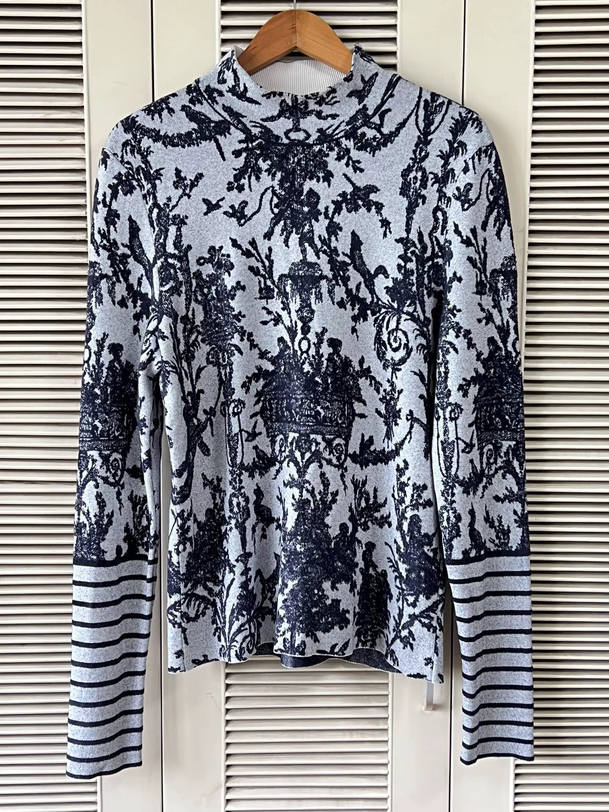 Dior Black White Jacquard Top