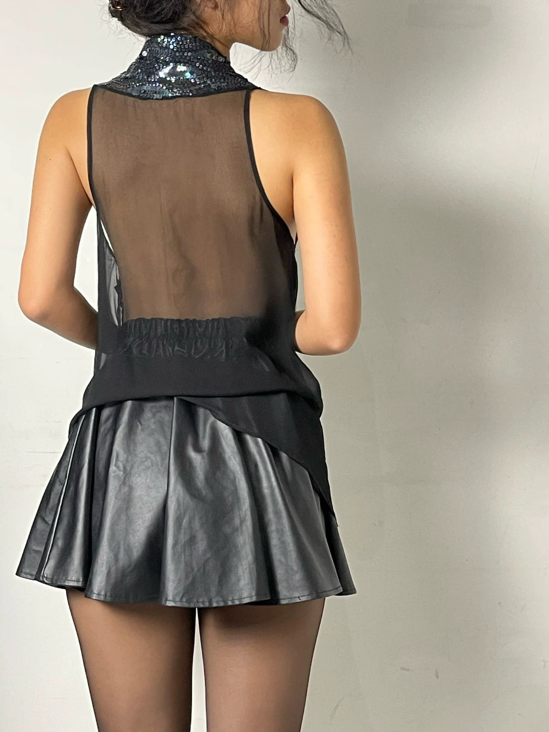 Ann Demeulemeester Scale Shimmer Silk Vest