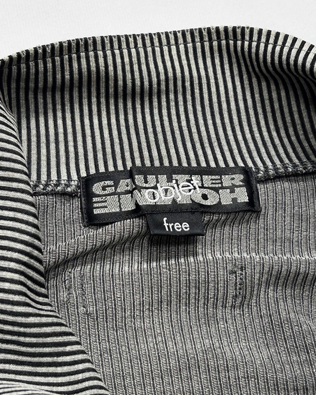 Jean Paul Gaultier Striped Half-Zip Top