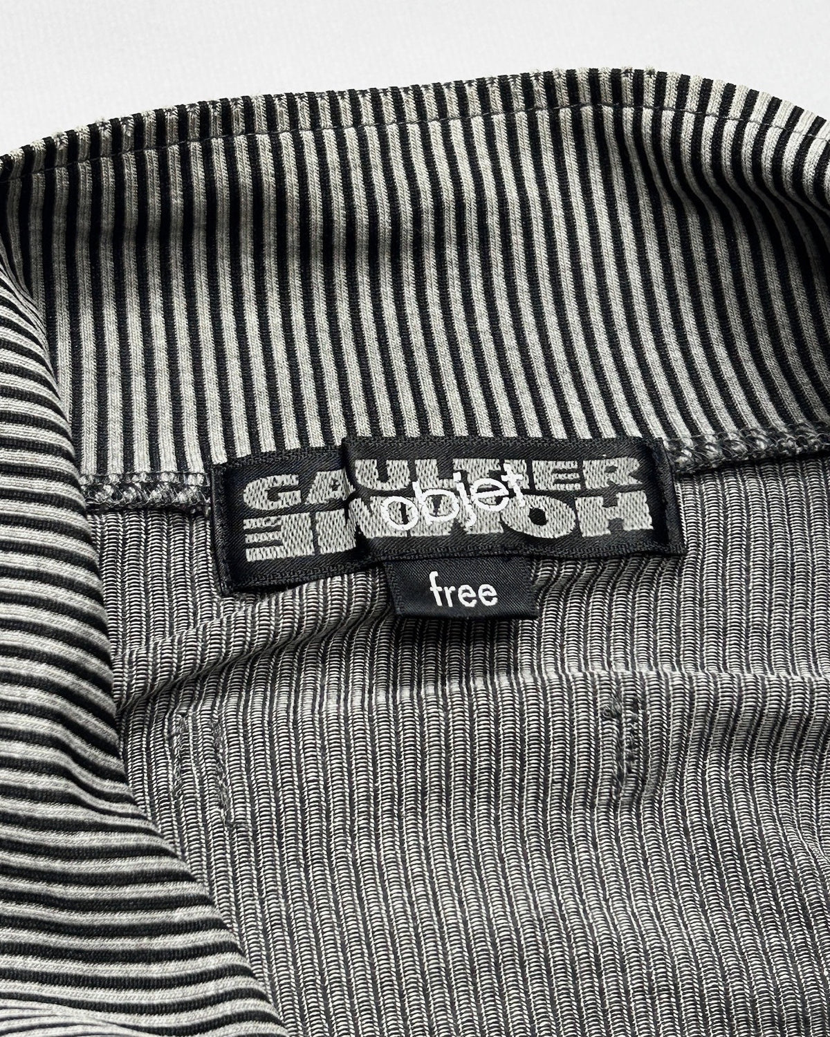 Jean Paul Gaultier Striped Half-Zip Top