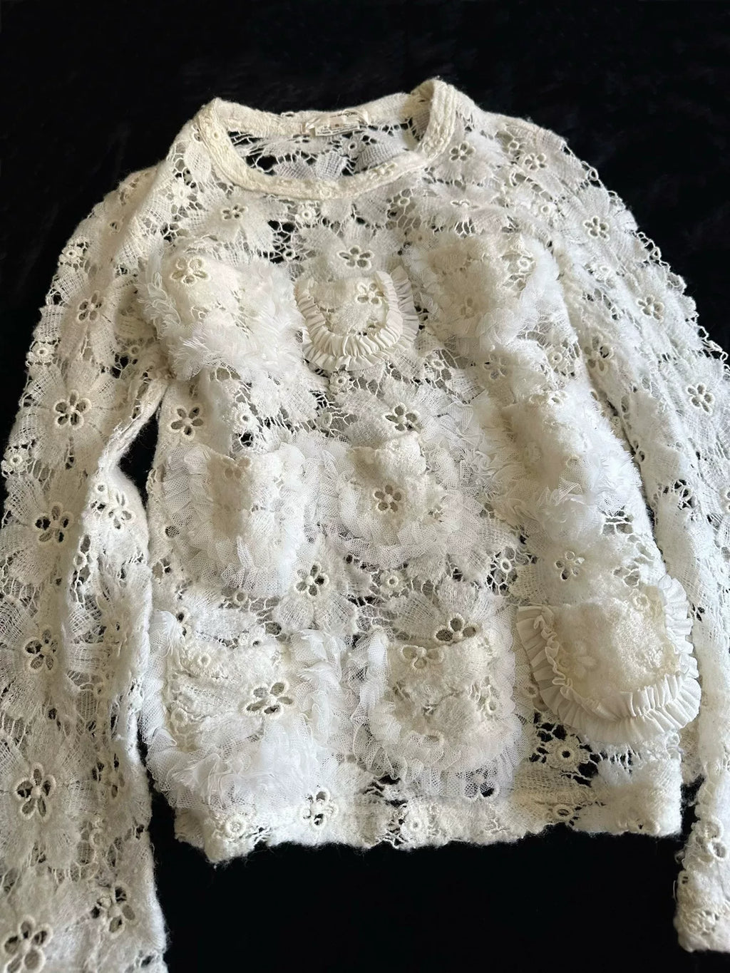 Comme Des Garcons 2015 Cream Wool Top