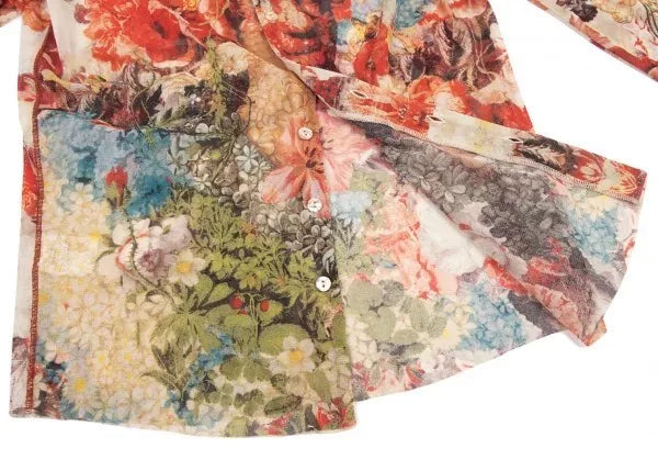 Jean Paul Gaultier Portrait Floral Mesh Shirt