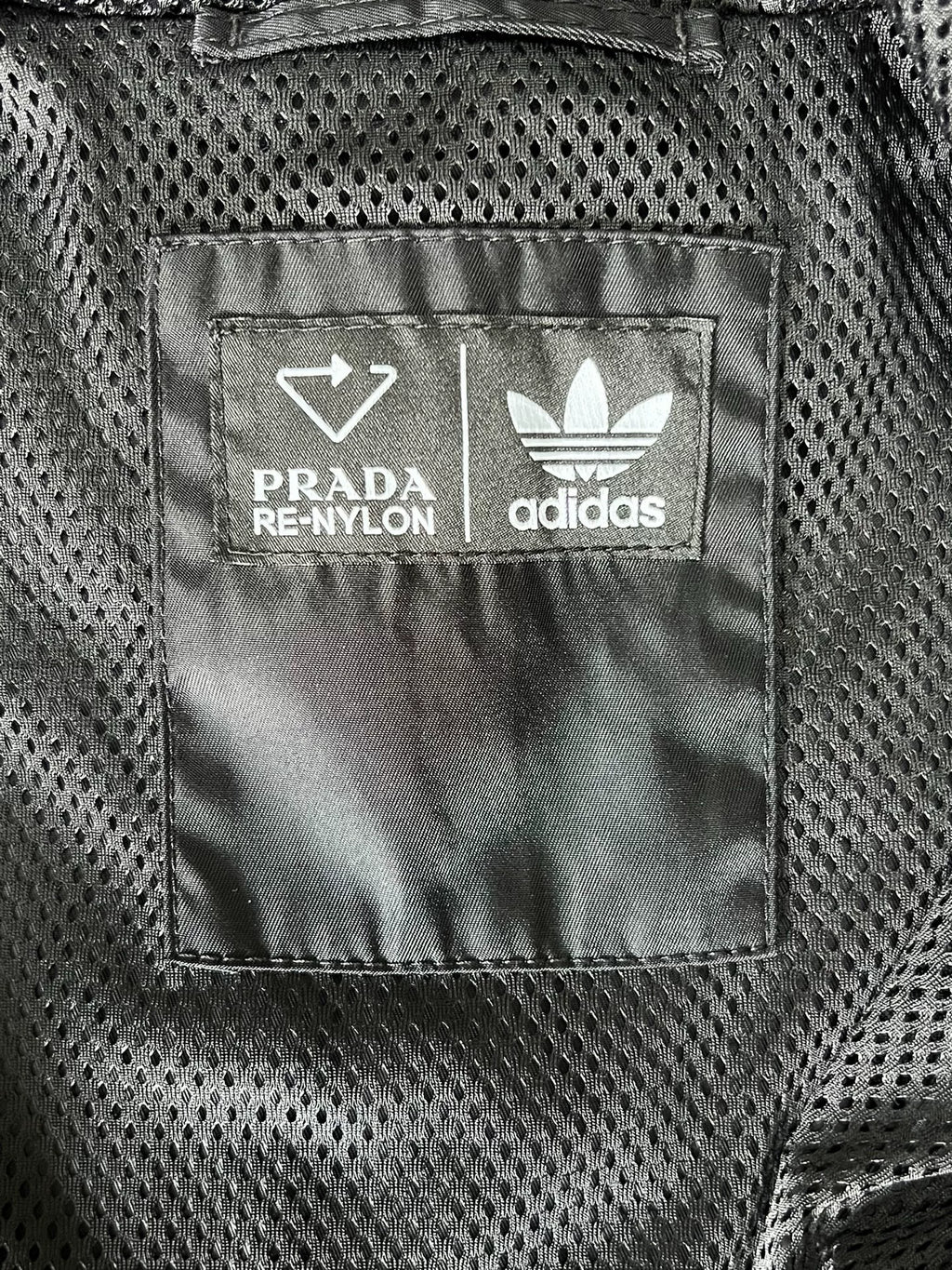 Prada X Adidas Hooded Triangle Logo Black Jacket