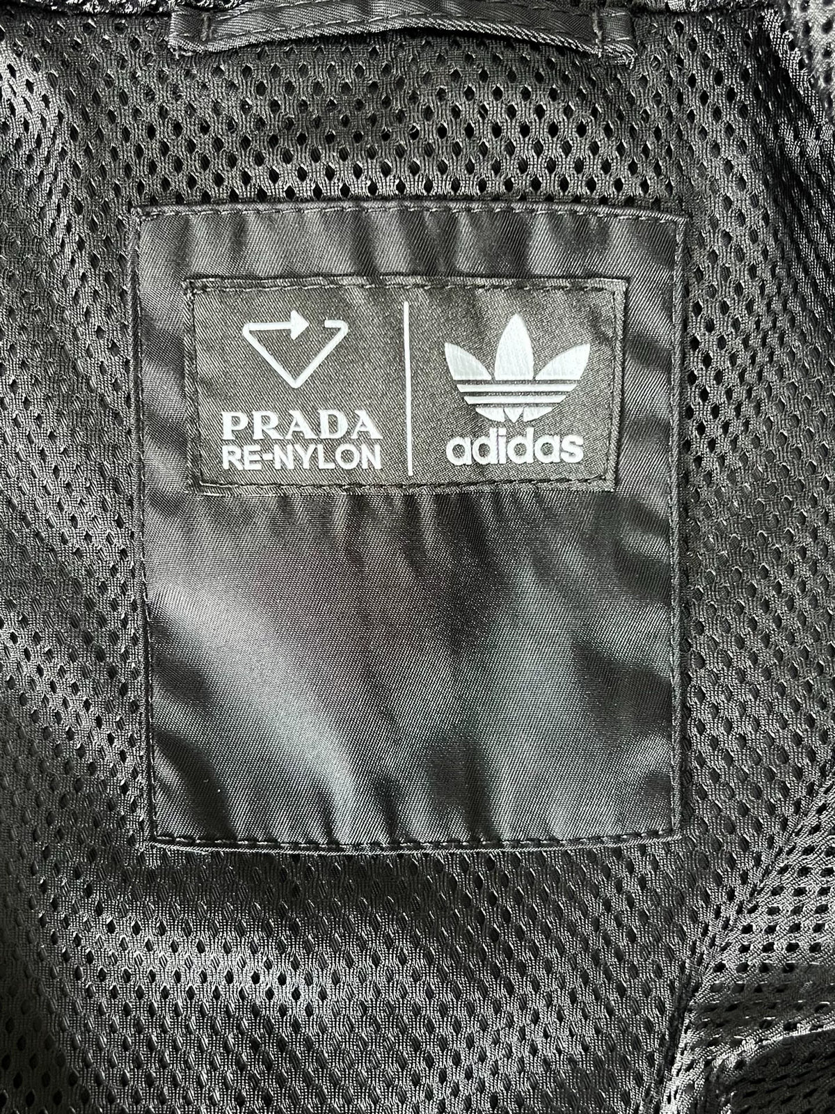Prada X Adidas Hooded Triangle Logo Black Jacket