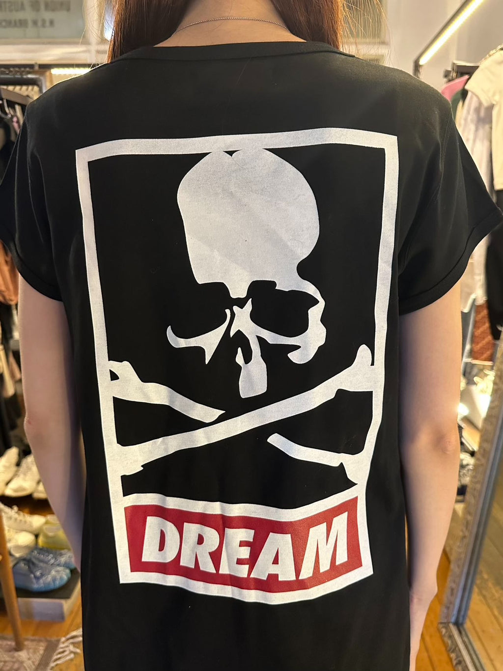 mastermind Japan Same Sample Black DREAM Skull Print Cotton T-Shirt
