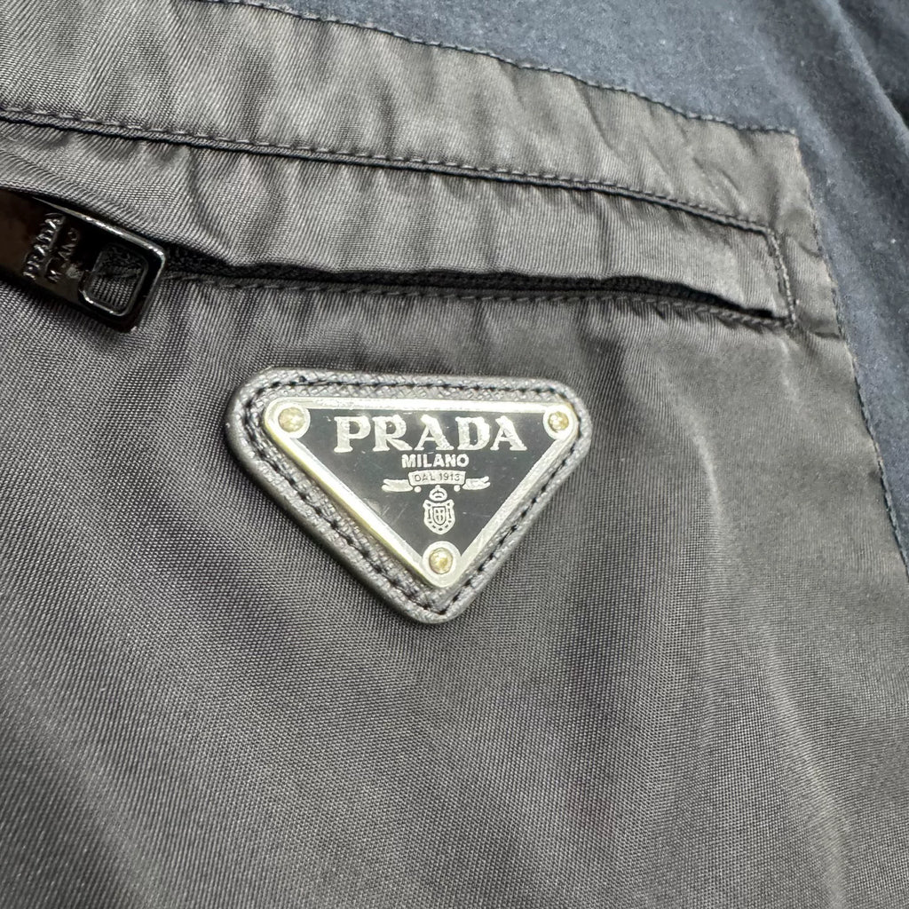 Prada Triangle Logo Pocket Short-Sleeve Top
