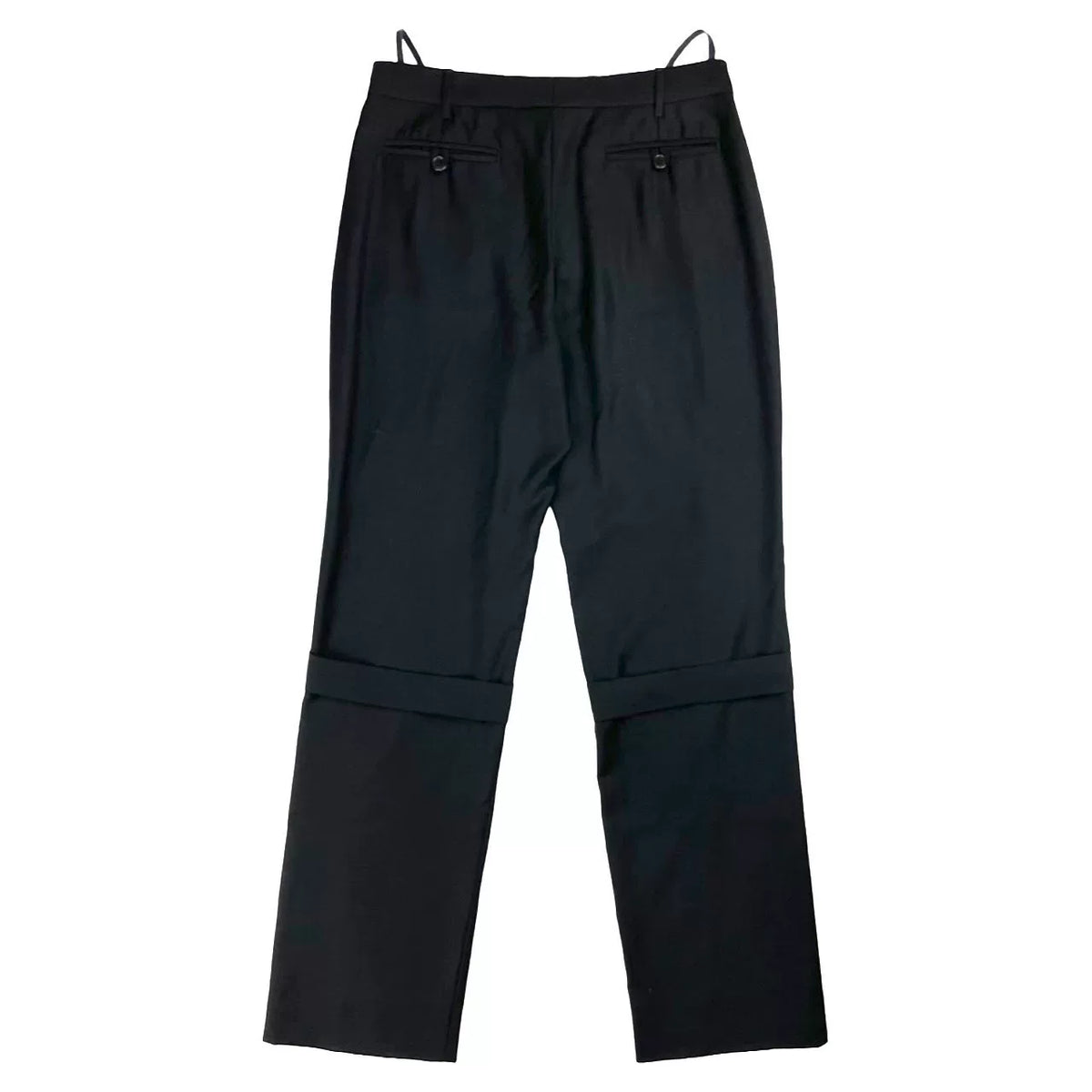 Helmut Lang 2004 Lace-Up Black Dress Pants