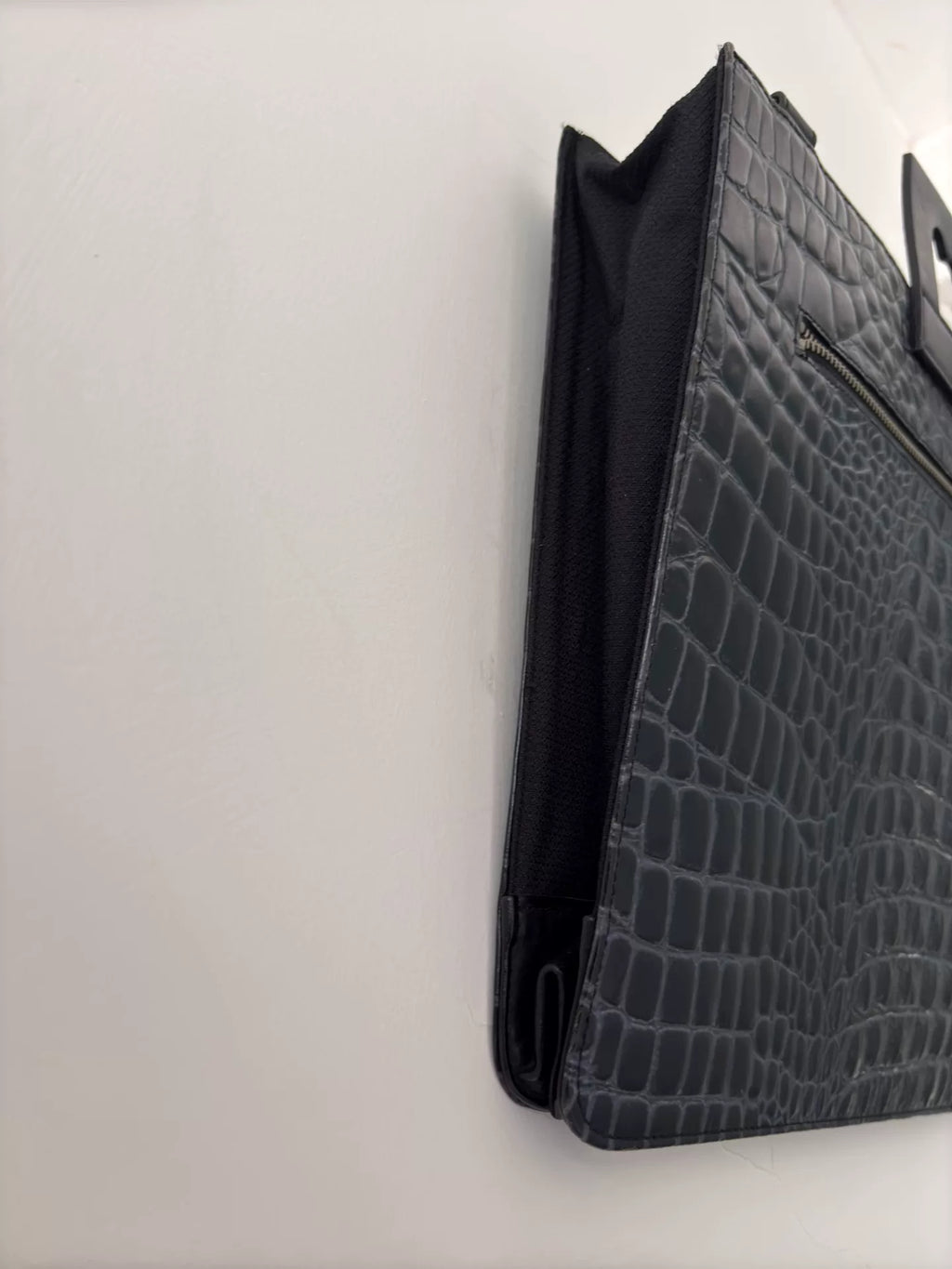 1990s Jean Paul Gaultier Blue Crocodile-Leather Bag
