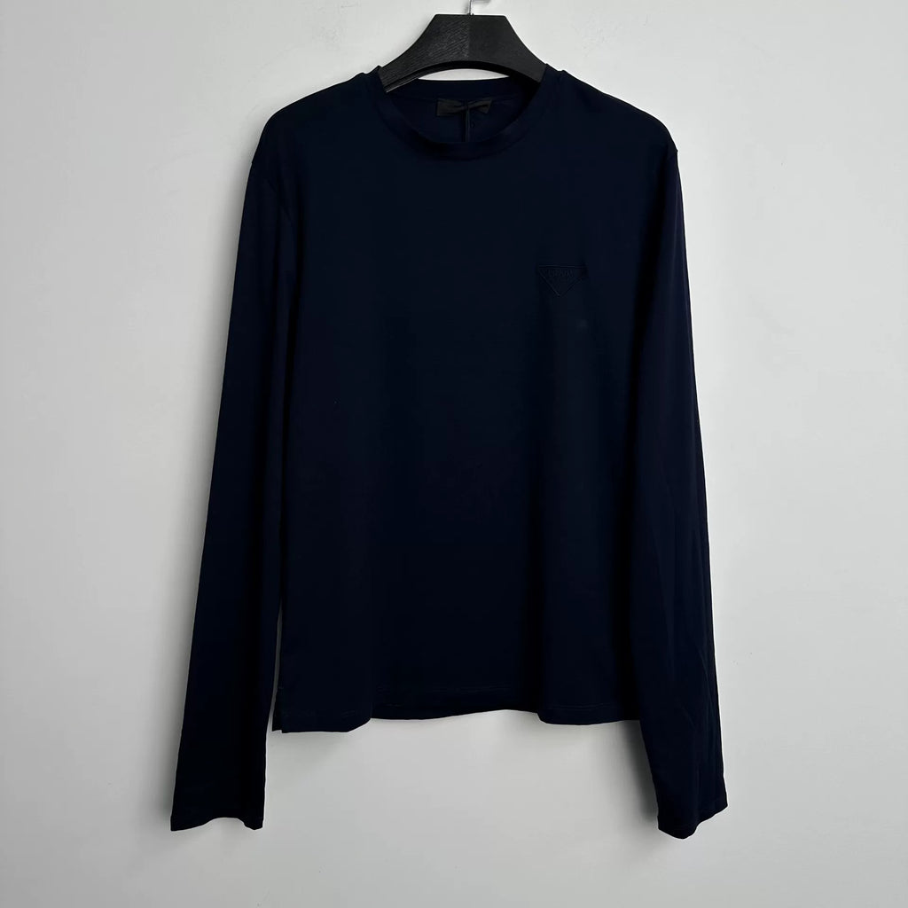 Prada Stretch Cotton Long-Sleeve T-Shirt