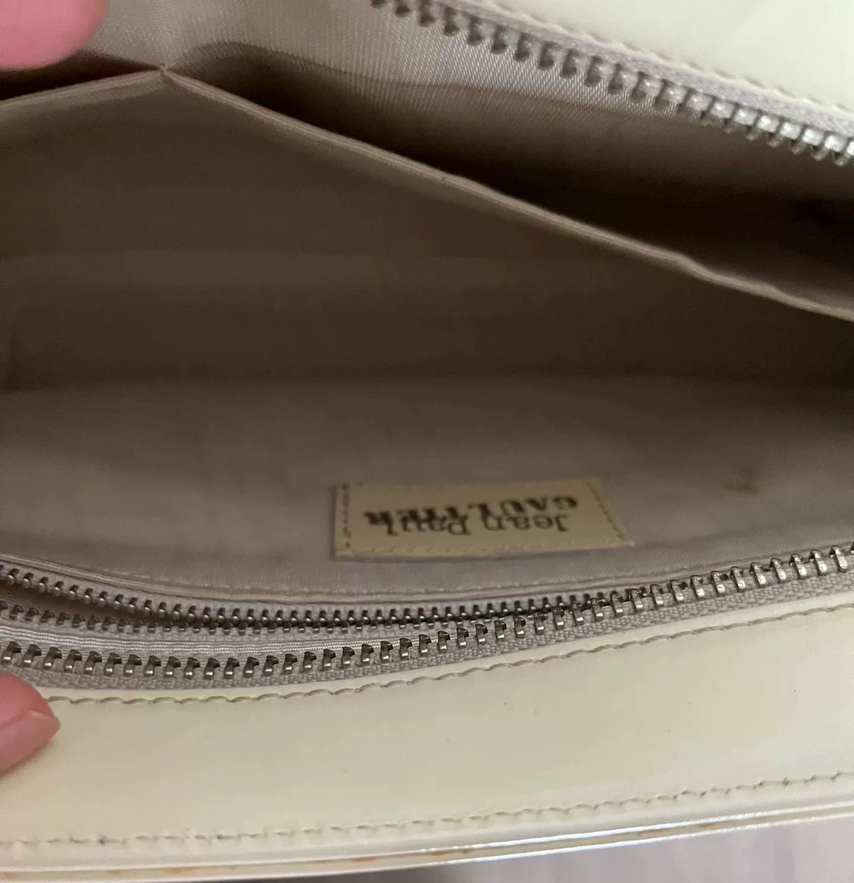 Jean Paul Gaultier Ivory Gun Flower Underarm Bag