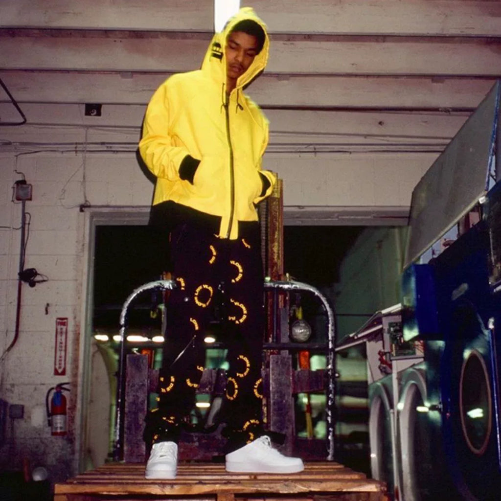 Vlone SS18 Black & Yellow Cargo Bondage Pants