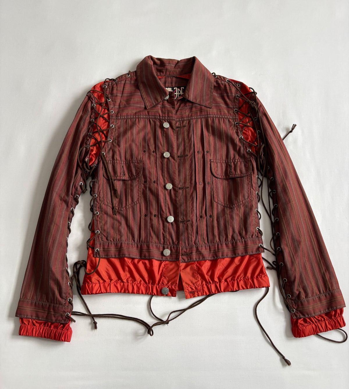 Jean Paul Gaultier lace-up jacket deconstructed drawstring coat